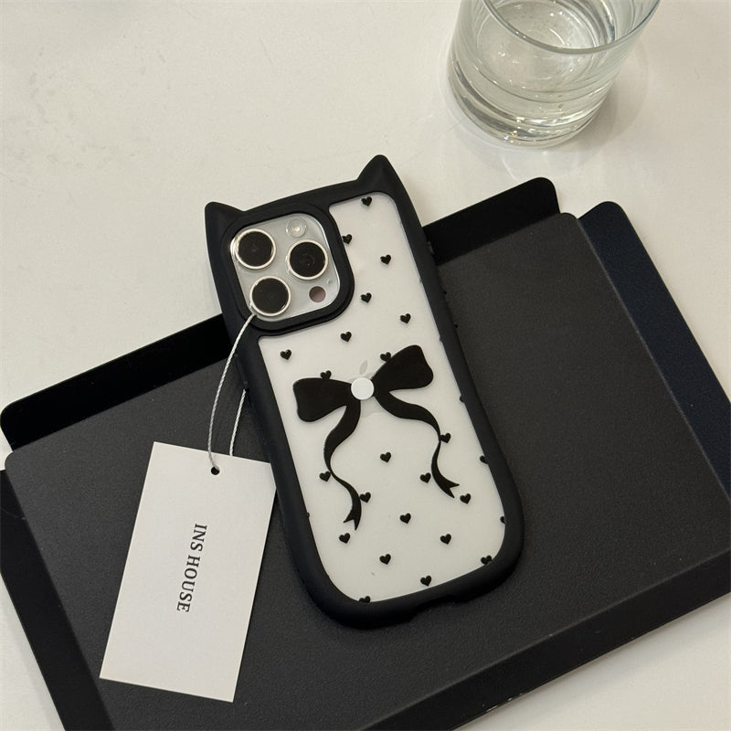Polka Dot Suitable For Cat Ears Phone Case