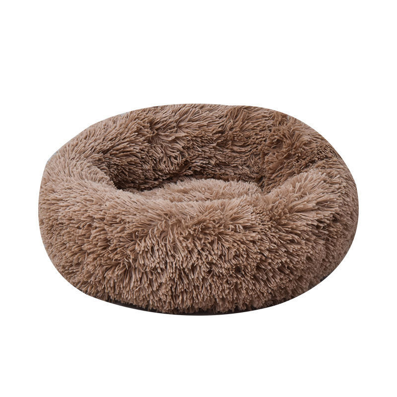 Plush Round Dog Bed Warm Winter Mat