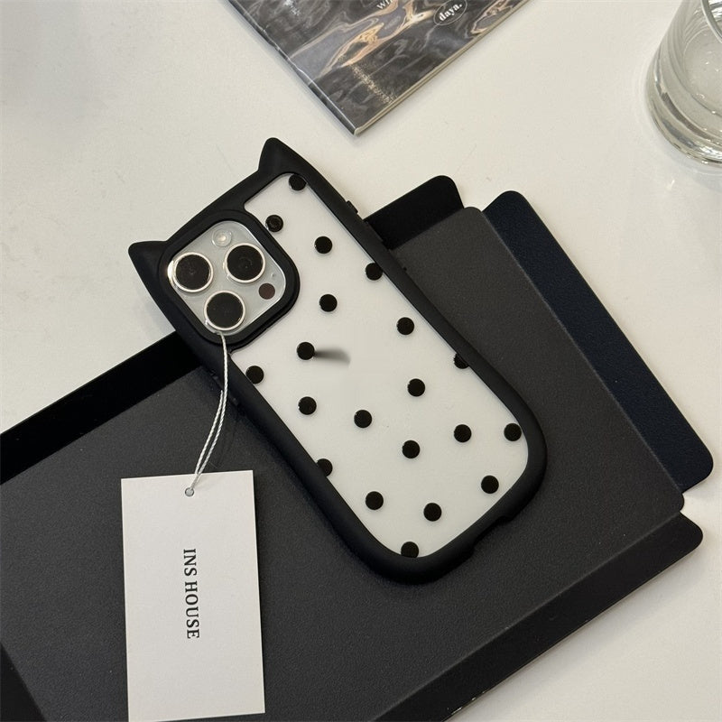 Polka Dot Suitable For Cat Ears Phone Case